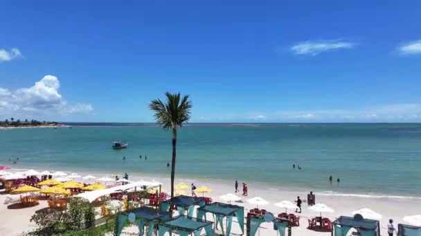 Beach Resort Porto Seguro Bahia Brasilien Strandlandschaft Brasilianischer Nordosten Bahia — Stockvideo