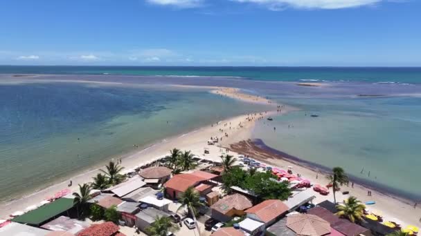 Coroa Vermelha Beach Santa Cruz Cabralia Bahia Brazil Idyllic Beach — Stock Video