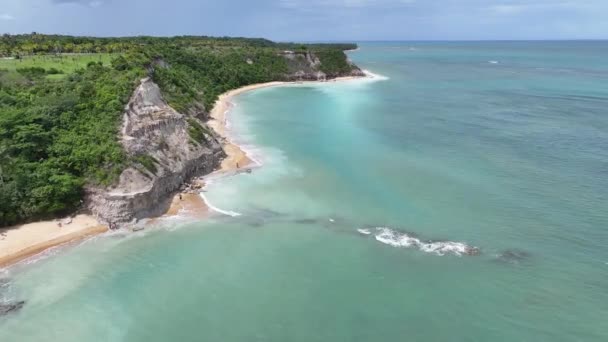 Mirror Beach Porto Seguro Bahia Brasil Praia Idílica Paisagem Natureza — Vídeo de Stock
