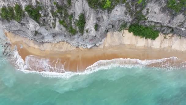 Scenic Cliffs Porto Seguro Bahia Brazil Idyllic Beach Nature Landscape — Stock Video