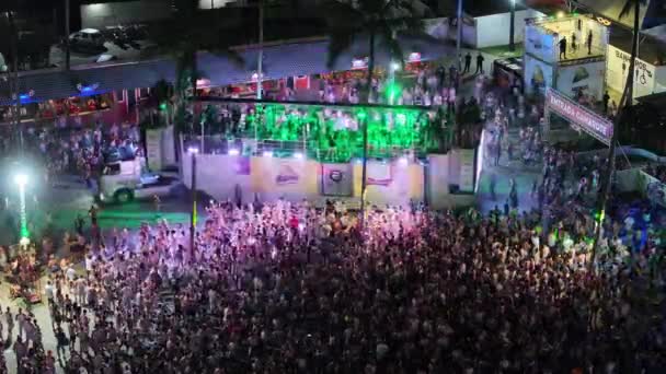Karnevalsumzug Porto Seguro Bahia Brasilien Faschingsumzug Bahianische Karnevalsparty Bahia Brasilien — Stockvideo