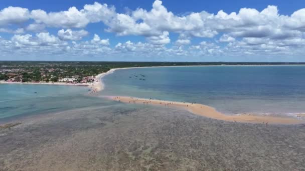 Moses Way Santa Cruz Cabralia Bahia Brasilien Strandlandschaft Brasilianischer Nordosten — Stockvideo