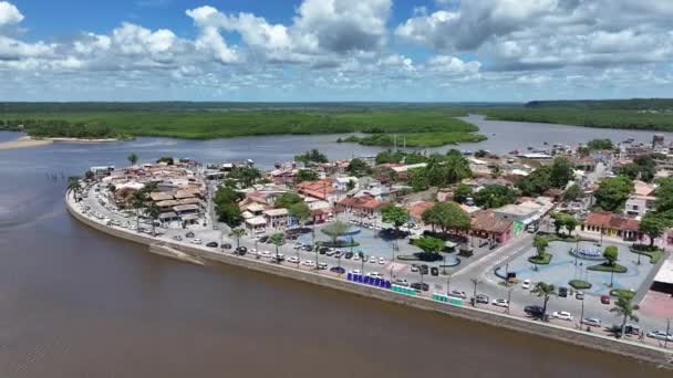 Centro Ciudad Porto Seguro Bahia Brasil Paisaje Coast City Nordeste — Vídeo de stock