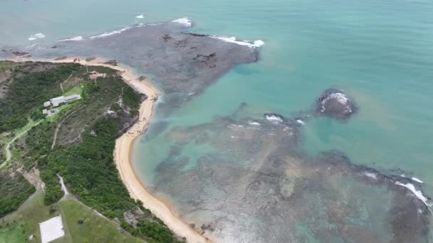 Espelho Beach Porto Seguro Bahia Brazil Idyllic Beach Nature Landscape — Stock Video