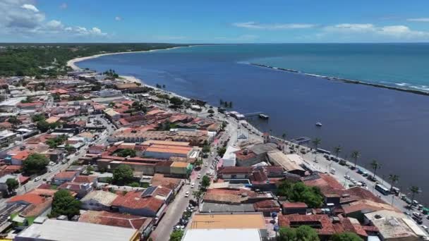 Şehir Merkezi Porto Seguro Bahia Brezilya Tarihi Şehir Açık Hava — Stok video