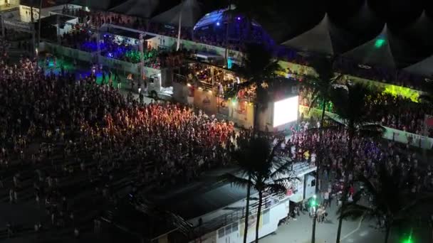 Paseo Carnaval Porto Seguro Bahia Brasil Desfile Carnaval Atracción Turística — Vídeo de stock