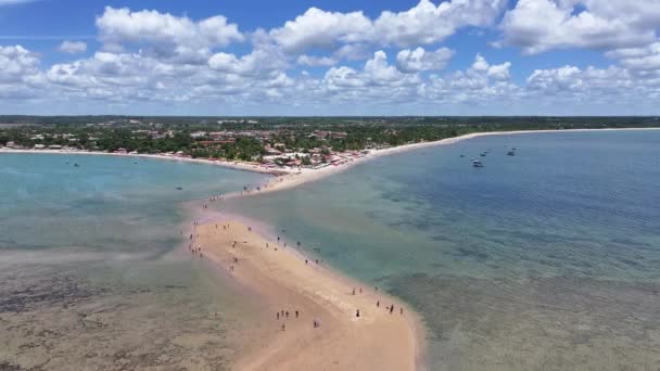 Moses Way Santa Cruz Cabralia Bahia Brasilien Strandlandschaft Brasilianischer Nordosten — Stockvideo