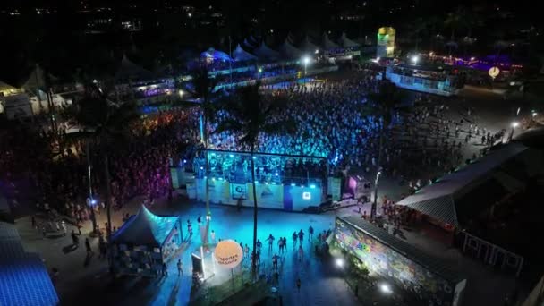 Карнавальна Гонка Порту Сегуру Баїя Бразилія Парад Карнавалів Привабливість Туризму — стокове відео