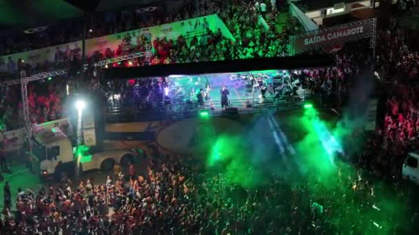 Sfilata Carnevale Porto Seguro Bahia Brasile Parata Del Carnevale Festa — Video Stock