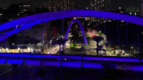Sao Paulo Brezilya Daki Osasco Asma Köprü Şehir Merkezi Köprüsü — Stok video