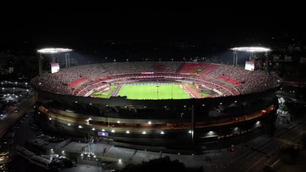상파울루의 경기장 브라질 시티스케이프 나이트 스포츠 이벤트 상파울루 브라질 경기장 — 비디오