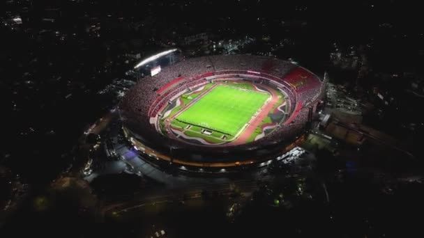 Time Lapse Stadium Sao Paulo Brazylia Noc Łapanek Wydarzenie Sportowe — Wideo stockowe