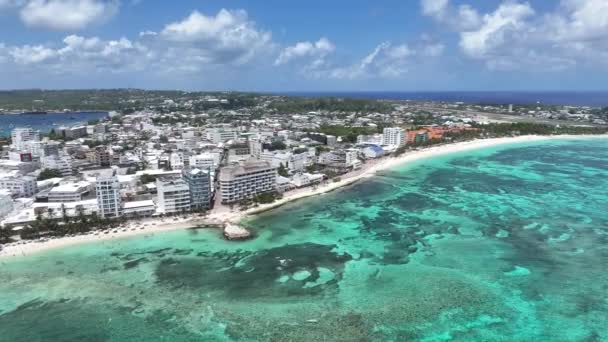 Karayip Adası Kolombiya Daki San Andres Adası Tropik Manzara Şehir — Stok video