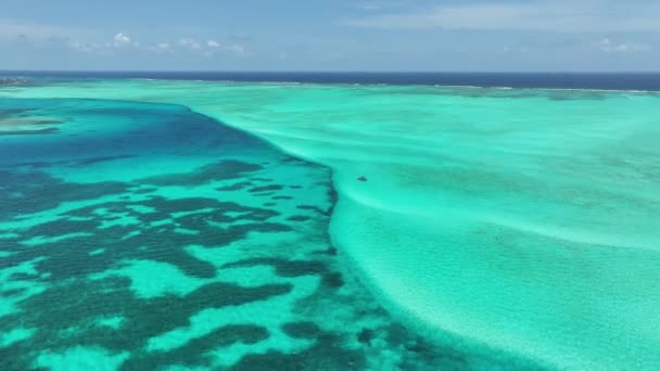 Dunas Submarinas San Andrés Isla Caribeña Colombia Paisaje Playa Caribbean — Vídeo de stock