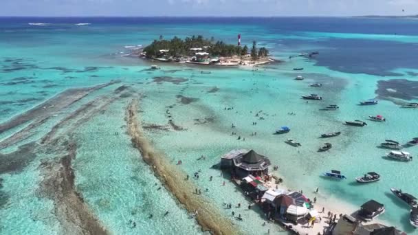 Rose Cay San Andres Providencia Santa Catalina Colômbia Paisagem Praia — Vídeo de Stock