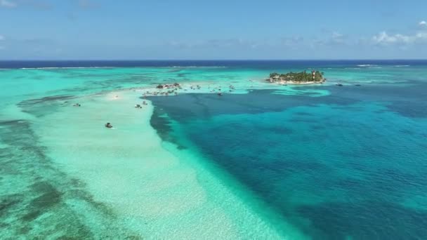 Karayip Adası Kolombiya Daki San Andres Blue Bay Water Kolombiya — Stok video