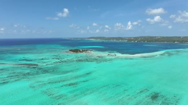Karayip Adası Kolombiya Daki San Andres Akvaryum Adası Plaj Manzarası — Stok video