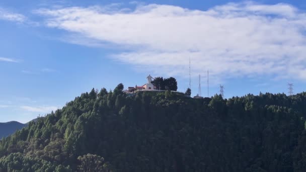 Virgen Guadalupe Sanctuary Bogota District Hoofdstad Colombia Religie Achtergrond Heiligdom — Stockvideo
