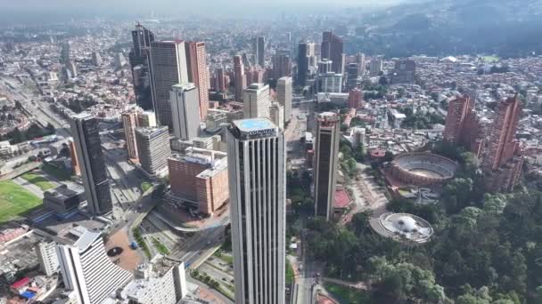 Bogota Bogota Cundinamarca Colombia Stadsgezicht Financiële District Achtergrond Bogota Bij — Stockvideo