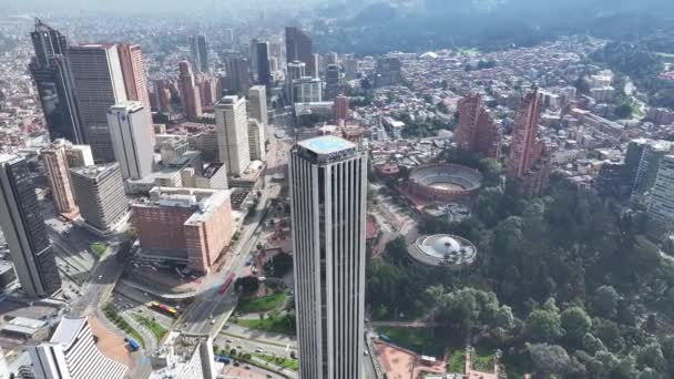 Bogotá Skyline Bogotá Cundinamarca Colômbia Centro Cityscape Contexto Distrito Financeiro — Vídeo de Stock