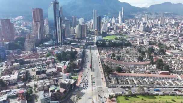 Avenida Dorado Bogotá Distrito Capital Colômbia High Rise Buildings Paisagem — Vídeo de Stock