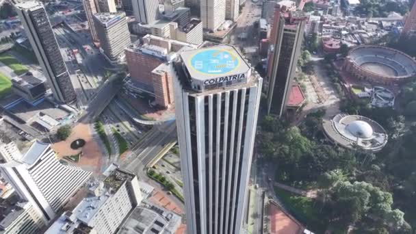 Colpatria Building Bogota District Capital Colombia High Rise Buildings Landscape — Stockvideo