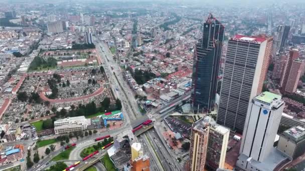 Bogota Skyline Bogota Cundinamarca Colombia Centrum Města Cityscape Pozadí Finanční — Stock video