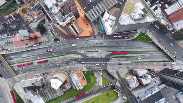 Auto Estrada Bogotá Cundinamarca Colômbia Centro Cityscape Contexto Distrito Financeiro — Vídeo de Stock