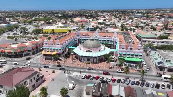 Hollanda Karayipler Deki Oranjestad Daki Karayip Barı Aruba Karayip Şehri — Stok video