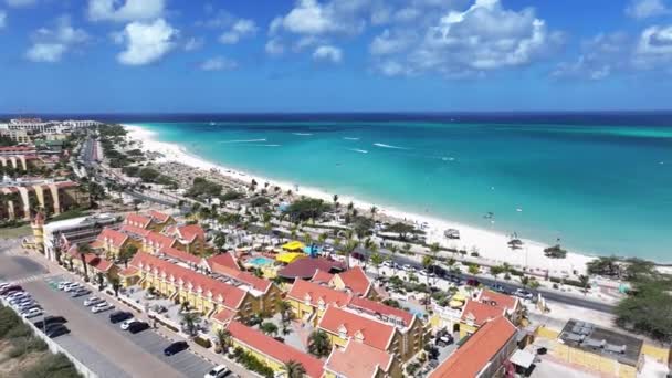 Oranjestad Aruba Daki Noord Daki Kartal Sahili Plaj Manzarası Karayip — Stok video