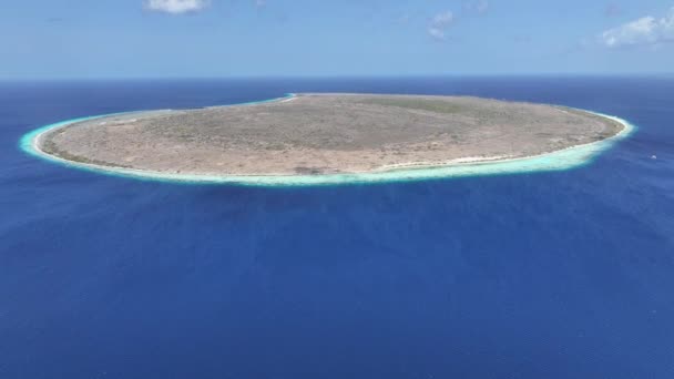 Klein Bonaire Kralendijk Bonaire Hollanda Antilleri Nde Plaj Manzarası Karayip — Stok video
