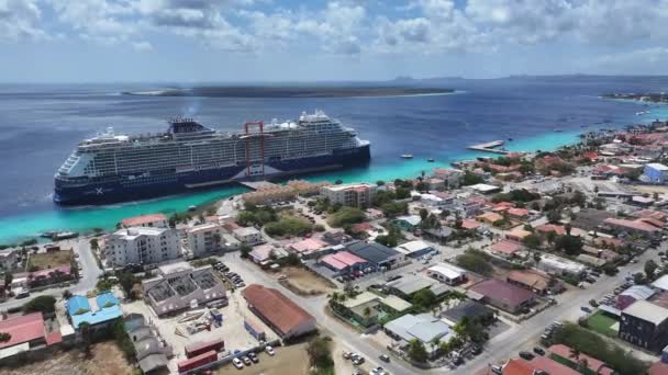Haven Van Bonaire Kralendijk Bonaire Nederlandse Antillen Caribisch Eiland Het — Stockvideo