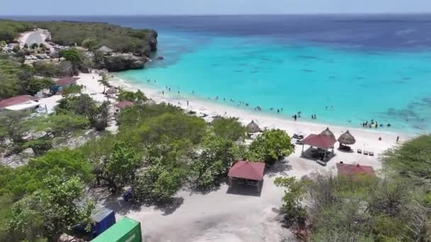 Kenepa Grandi Beach Willemstad Nederländerna Curacao Landskap Vid Stranden Karibiska — Stockvideo