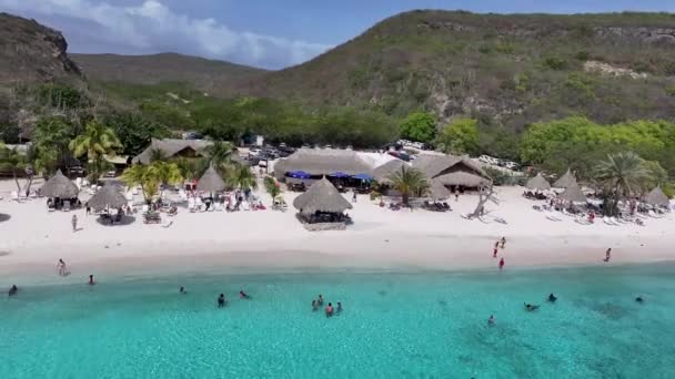 Cas Abao Beach Willemstad Netherlands Curacao Beach Landscape Caribbean Island — Stock Video