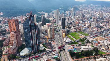 Bogota Skyline At Bogota In District Capital Colombia. High Rise Buildings Landscape. Cityscape Background. Bogota At District Capital Colombia. Downtown City. Urban Outdoor. clipart