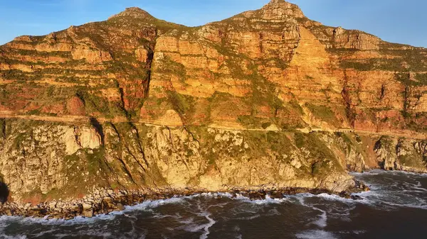 stock image Canyons Road At Cape Town In Western Cape South Africa. Table Mountain National Park. Coast Road. Cape Town At Western Cape South Africa. Tourism Travel. Paradisiac Skyline.