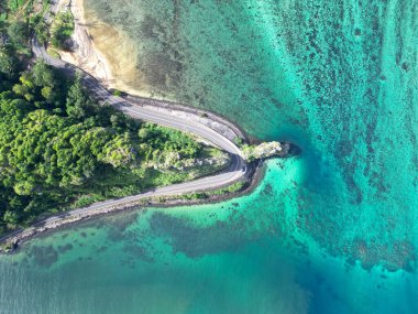 Mauritius Adası Mauritius 'taki Port Louis' de Baie Du Cap. Hint Okyanusu manzarası. Plaj cenneti. Mauritius Adası 'ndaki Port Louis Mauritius. Deniz Burnu Açık Hava. Doğa Turizmi.