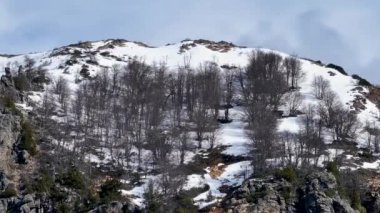 Rio Negro Arjantin 'deki San Carlos de Bariloche' da zirve zamanı. Karlı Dağlar. Buzul Manzarası. Kış Arkaplanı. Rio Negro Arjantin 'deki San Carlos De Bariloche' da Zirve Zamanı.
