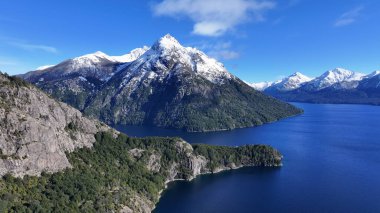 Patagonia Skyline At Bariloche In Rio Negro Argentina. Snow Capped Mountain. Chico Circuit. Bariloche Argentina. Winter Travel. Patagonia Skyline At Bariloche In Rio Negro Argentina. clipart