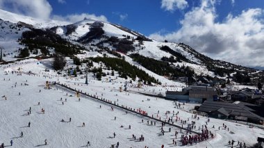 Cerro Catedral At Bariloche In Rio Negro Argentina. Snowy Mountain. Ski Station Landscape. Rio Negro Argentina. Winter Sports. Cerro Catedral At Bariloche In Rio Negro Argentina. clipart