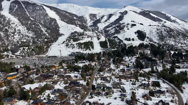 stock image Patagonia Skyline At Bariloche In Rio Negro Argentina. Snowy Mountain. Snow Falling Scenery. Rio Negro Argentina. Winter Travel. Patagonia Skyline At Bariloche In Rio Negro Argentina.