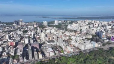 Porto Alegre Skyline Rio Grande Do Sul Brezilya 'daki Porto Alegre' de. Highrise Binaları. Şehir manzarası manzarası. Güzel Doğa Parkı. Porto Alegre Skyline Rio Grande Do Sul Brezilya 'daki Porto Alegre' de.