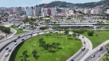 Florianopolis Skyline Santa Catarina Brezilya 'daki Florianopolis' te. Şehir Sahnesi. Şehir merkezinde trafik vardı. Şehir peyzajı. Florianopolis Skyline Santa Catarina Brezilya 'daki Florianopolis' te. Tarihi Binalar.