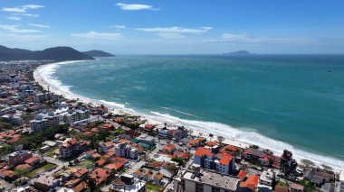 Ingleses Beach At Florianopolis In Santa Catarina Brazil. Beach Skyline. Nature Landscape. Summer Travel. Ingleses Beach At Florianopolis In Santa Catarina Brazil. Tropical Scenery. clipart