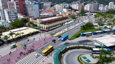 Florianopolis Skyline Santa Catarina Brezilya 'daki Florianopolis' te. Şehir Sahnesi. Şehir merkezinde trafik vardı. Şehir peyzajı. Florianopolis Skyline Santa Catarina Brezilya 'daki Florianopolis' te. Tarihi Binalar.