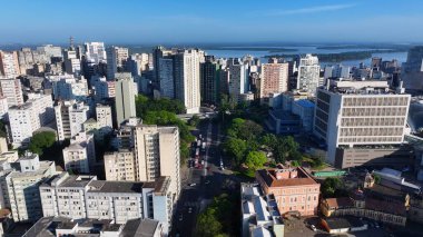 Porto Alegre Skyline Rio Grande Do Sul Brezilya 'daki Porto Alegre' de. Şehir merkezinde. Highrise Binaları. Güzel şehir Skyline. Porto Alegre Skyline Rio Grande Do Sul Brezilya 'daki Porto Alegre' de.