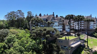 Gramado Skyline At Gramado In Rio Grande Do Sul Brazil. Metropolis Landscape. Residential Buildings. Downtown District. Gramado Skyline At Gramado In Rio Grande Do Sul Brazil. Beautiful City Skyline. clipart