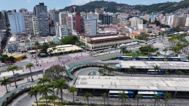 Florianopolis Skyline Santa Catarina Brezilya 'daki Florianopolis' te. Şehir Sahnesi. Şehir merkezinde trafik vardı. Şehir peyzajı. Florianopolis Skyline Santa Catarina Brezilya 'daki Florianopolis' te. Tarihi Binalar.