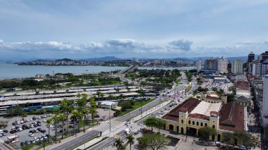 Florianopolis Skyline Santa Catarina Brezilya 'daki Florianopolis' te. Şehir Sahnesi. Şehir merkezinde trafik vardı. Şehir peyzajı. Florianopolis Skyline Santa Catarina Brezilya 'daki Florianopolis' te. Tarihi Binalar.