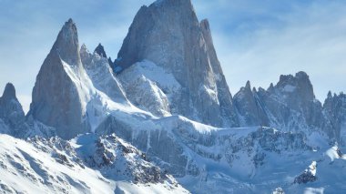 Fitz Roy Mountain At El Chalten In Patagonia Argentina. Nature Landscape. Travel Background. Patagonia Argentina. Downtown Cityscape. Fitz Roy Mountain At El Chalten In Patagonia Argentina. clipart